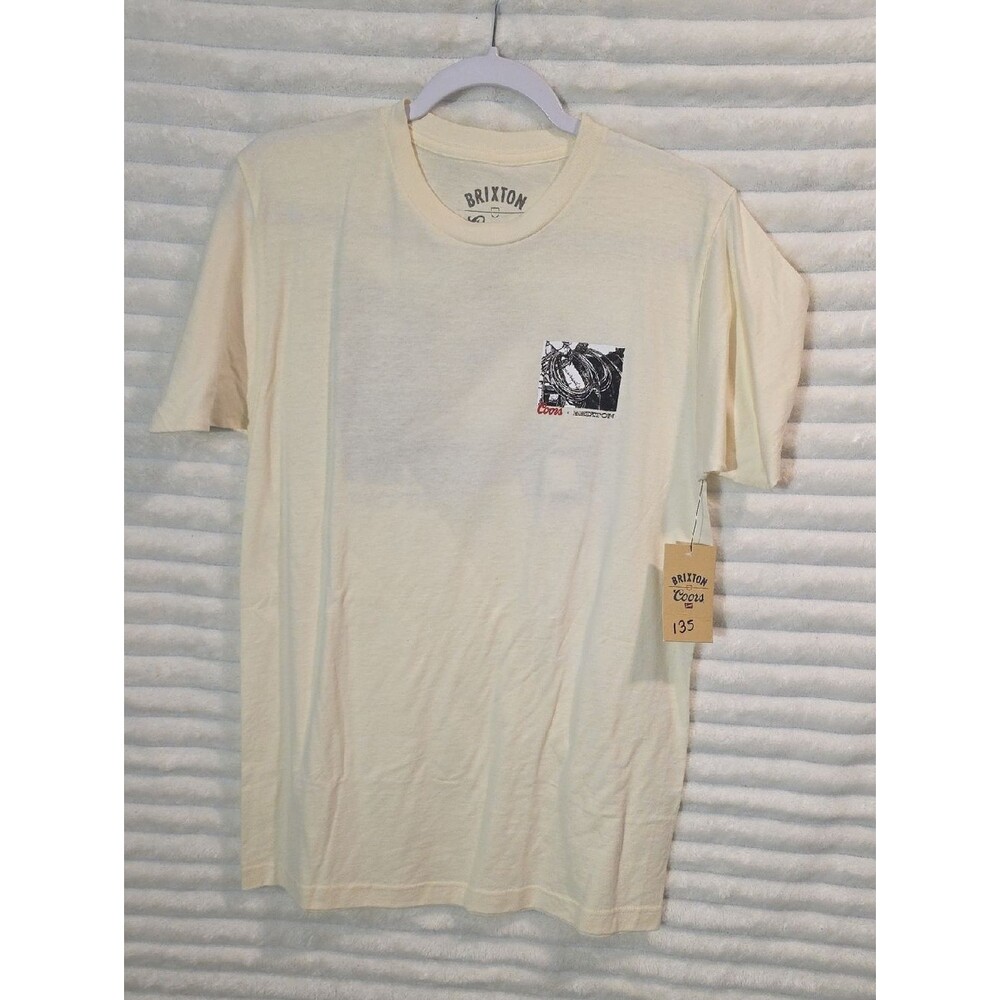 0124 Brixton Cream Short-Sleeve Graphic  Tee; Medium